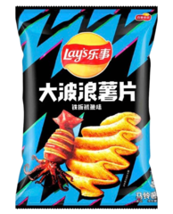 Картофельные чипсы Lay's Big Wave со вкусом кальмара на гриле
