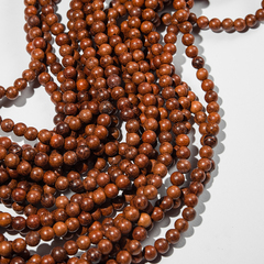 Палисандр, бусины в форме шара, 6,5мм