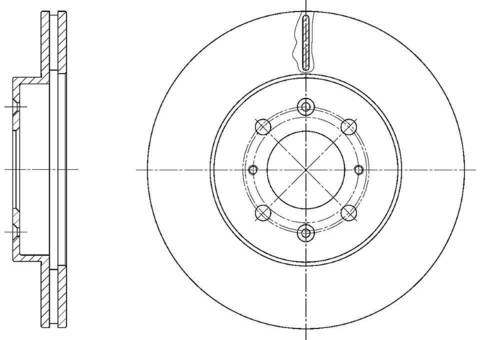 Диск тормозной вентилируемый G-brake  GR-02073