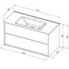 Aquanet 287544 Тумба Lino 100 (Flat) белый глянец (287544)