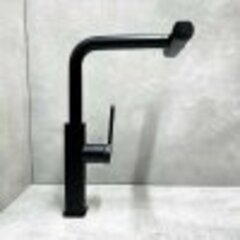 Смеситель для кухни Haiba выдвижной излив, нержавеющая сталь, черный HB73824-7