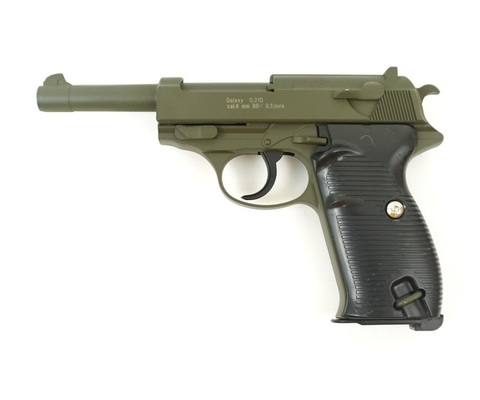 Страйкбольный пистолет Galaxy G.21G  Walther P-38 металлический, пружинный