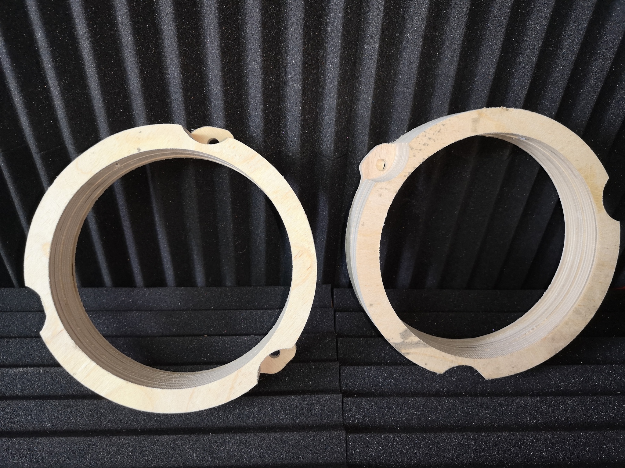  кольца 16 см наклон винил для установки акустики в двери - фото