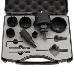 Набор коронок Bi-metall 22-68мм HSSE-Co8 12пр H-Tools 04403200