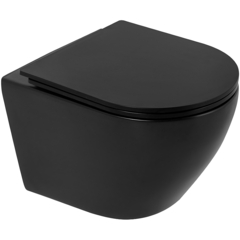 BelBagno BB062CHR-MB/BB062SC-MB Унитаз подвесной безободковый BelBagno COLORATO, черный BB062CHR-MB/BB062SC-MB фото