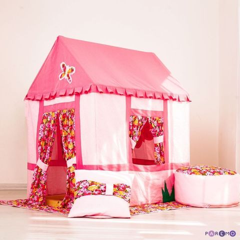 Текстильный домик-палатка с пуфиком для девочек "Дворец Мирабель"
