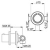 Palazzani IF064_80 Встроенный смеситель для душа + дивертер + душевой гарнитур + верхний душ