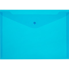 Папка-конверт Attache на кнопке А4 синяя 0.12 мм (10 штук в упаковке)