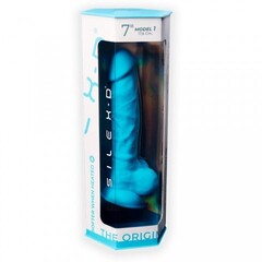 Фаллоимитатор с двойной плотностью Model 1 от SILEXD голубой (17,6*3,5 см)