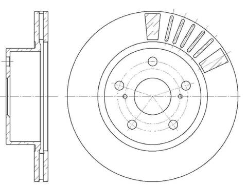 Диск тормозной вентилируемый G-brake  GR-02190