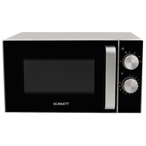 Микроволновая печь SCARLETT SC-MW9020S07M, объем 20 л, мощность 700 Вт, механическое управление, таймер, серебро