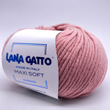 Пряжа Lana Gatto Maxi Soft 14393 розовое дерево