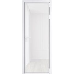 Алюминиевая дверь 1AG вайт остеклённая