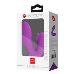 Фиолетовый вибратор на палец Athena - 