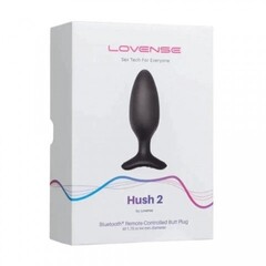 Анальная вибропробка Hush 2 второго поколения с управлением на расстоянии от Lovense (M: 44*135 мм.)