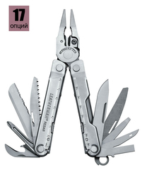 Мультитул Leatherman Rebar, 17 функций, стальной, нейлоновый чехол