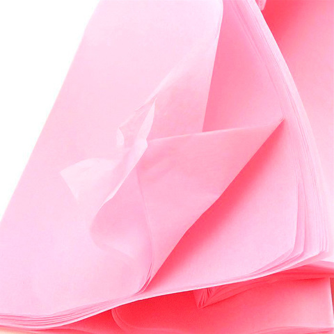 Упаковочная бумага, Тишью (50*66 см), Розовый, 10 листов