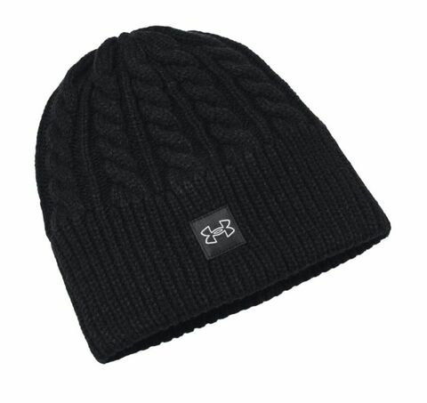Шапка зимняя Under Armour Halftime Cable Knit Beanie - black