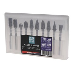 Набор бор-фрез твердосплавных 10шт HM S=3мм D=6мм H-Tools 116003-6HT