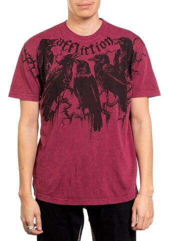 Affliction | Футболка мужская CROWS Tee BULV A25884 перед
