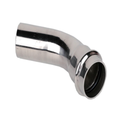 Однораструбный пресс-угольник ДУ-22*22*45° из нержавеющей стали TIM ZTI.558.002222