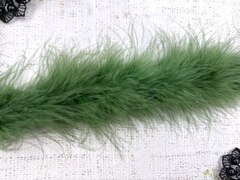 Боа "Пух марабу", дл. 1,8 м., ш. 10 см, 21-30 гр, тёмная оливка