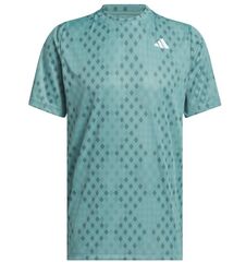 Теннисная футболка Adidas Club Tennis Climacool Graphic - powder tea/preloved teal