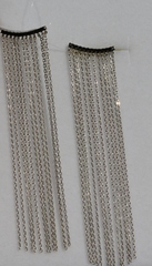 Каффы 9,0 черные (серебряные серьги)