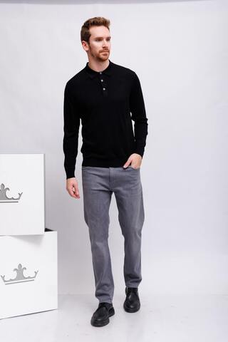 CUDGI Поло из шерсти с кашемиром на пуговицах