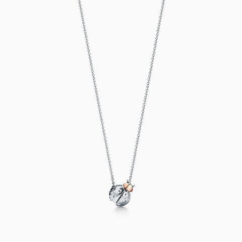 Подвеска из серебра 925 и золота 18k💠Tiffany - bugs. В наличии