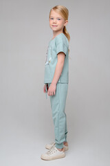 фуфайка  для девочки  КР 301912/голубой прибой