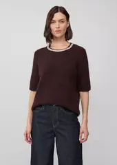 Свитер с короткими рукавами и изысканными декоративными деталями Black Label