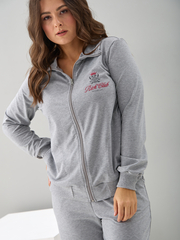 Костюм с брюками КБ-384/серый-меланж-п