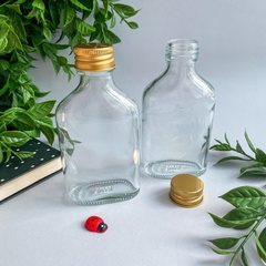 Баночки стеклянные с винтовой крышкой, 150 мл, 6,5*3*12,5 см, набор 2 шт.