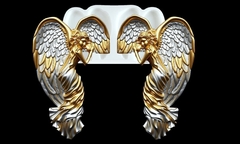 Силиконовый молд № 2939 Ангелы 2 в 1