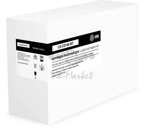 Картридж лазерный Cactus CS-CE740-WT черный (7000стр.) для HP LJ Pro CP5220/CP5221/CP5223 без чипа