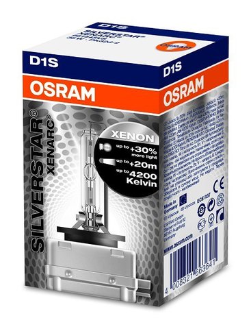 Лампа ксенон D1S (5500К) Osram Xenarc Silverstar