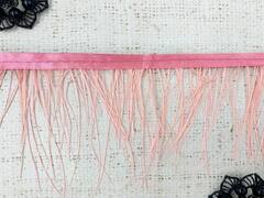 Кант с пером страуса, ш. 9 см, фламинго