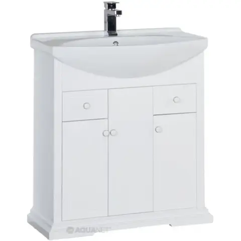Aquanet 175299 Компл.1 - Тумба Лагуна 75 цв.белый мат. (175299)