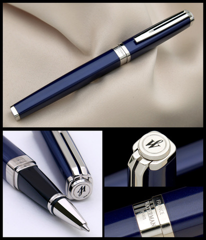 Ручка-роллер Waterman Exception, цвет: Slim Blue ST, стержень: Fblk (TF)123