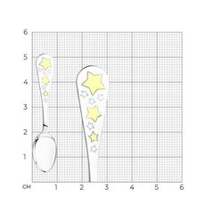 2302010006- Ложка детская «Звезда» из серебра с позолотой