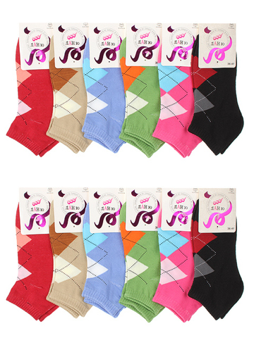 575-80 носки женские 36-41 (12шт), цветные