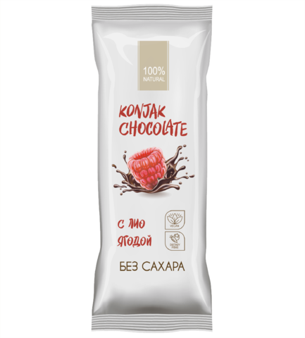 ШОКОЛАД БЕЗ САХАРА KONJAK CHOCOLATE МАЛИНОВЫЙ