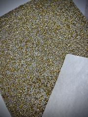 Кристальная ткань, золото, crystal - 4*4 см.