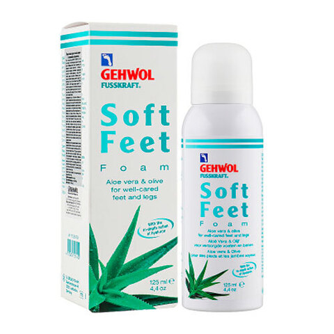 Gehwol Fusskraft Soft Feet Schaum - Мягкая пена для ног с алоэ-вера и оливой