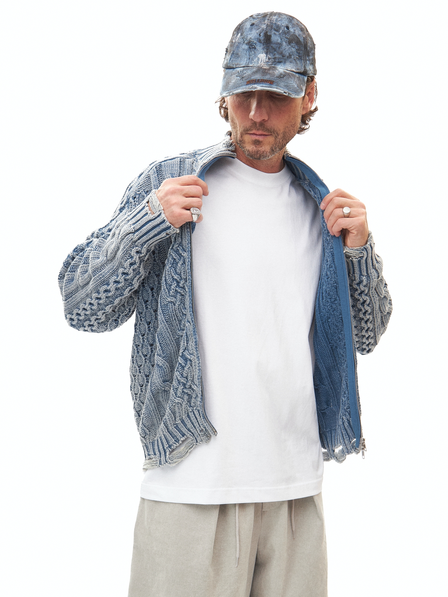 Голубой джемпер на молнии Birthday Zip