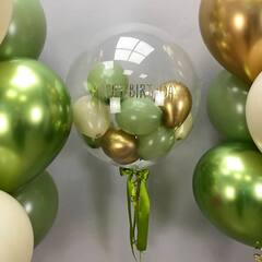 Сфера с шарами и надписью