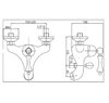 Cezares MARGOT-VDPM-03/24-M MARGOT-VDPM-03/24-M Напольный смеситель для ванны однорычажный с ручным душем, исполнение золото, ручка золото