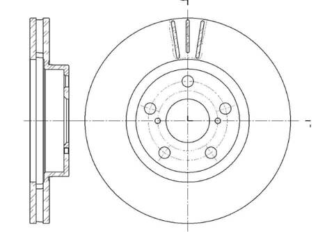 Диск тормозной вентилируемый G-brake  GR-02568