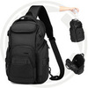 Картинка рюкзак однолямочный Ozuko 9809 Black - 6